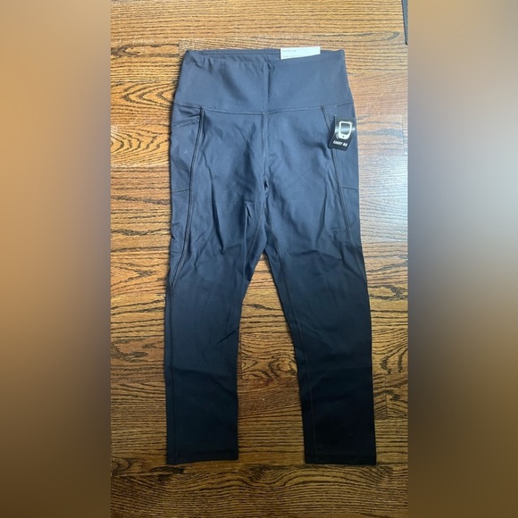 X by Gottex Women’s Capri Leggings Black High Rise Size S side pockets NWT - Picture 1 of 5